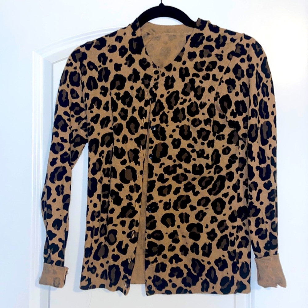 Cheetah print cardigan